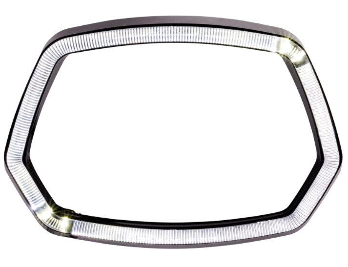 Lamp ring zwart glimmend LED licht voor Vespa Sprint 50ccm 2T/4T ('13-'18)