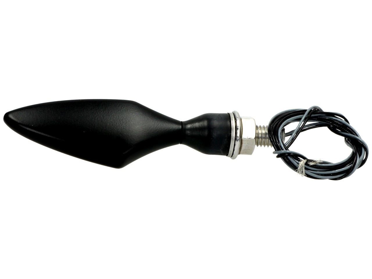 Kellermann-indicator, ruit, staal, LED, VL/HR, 12 V, zwart gesatineerd, M8x20, E-keurmerk