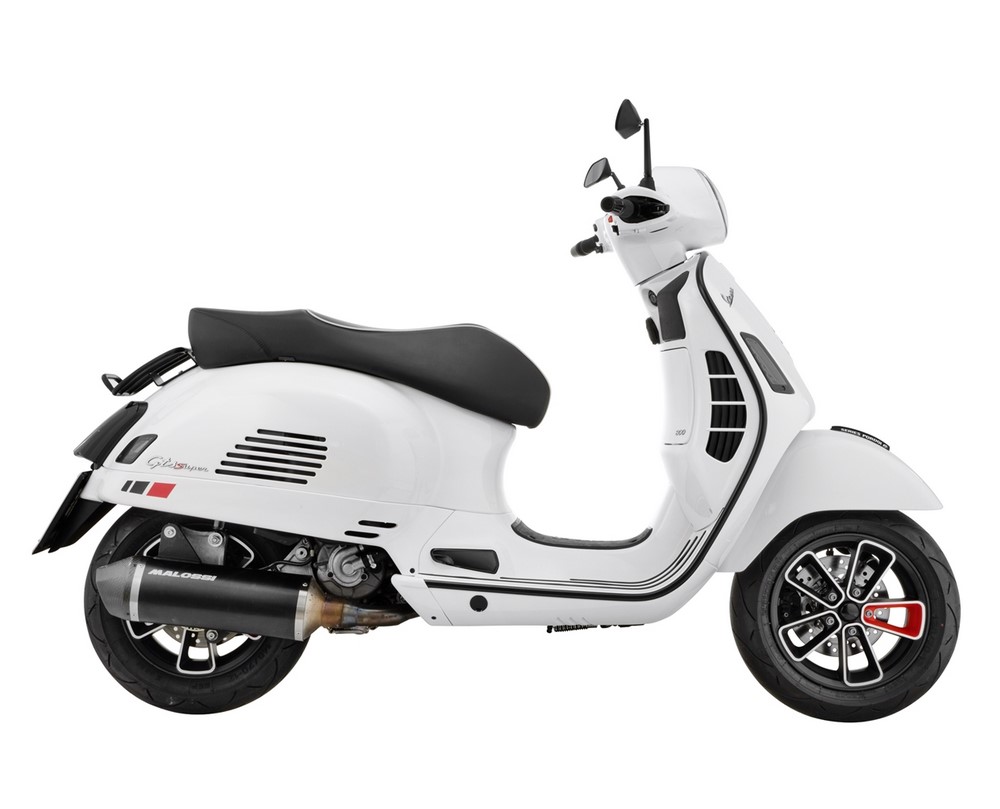 Mono slot buis beenschild, links voor Vespa GTS/GTS Super/GTV/GT 125-300cc (- '19), mat zwart
