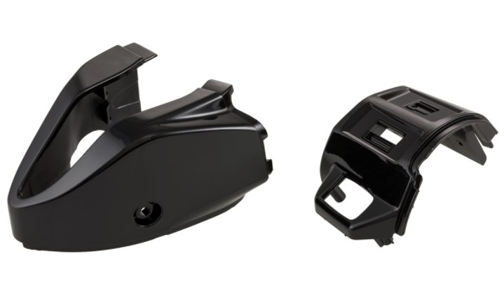 Afdek schakelaar unit, rechts/links, voor/achter voor Vespa Primavera/Sprint, glanzend zwart