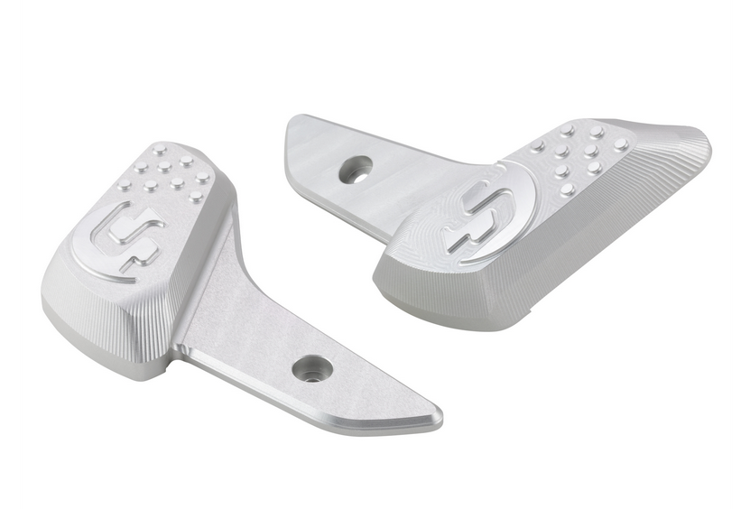 Voetsteunen rechts en links voor Vespa Primavera /Sprint 50-150ccm 2T/4T AC, zilver mat