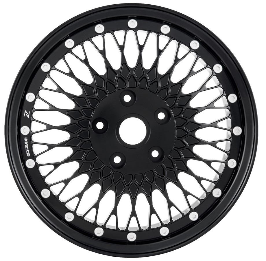 Velg Comb 1 voor/achter voor Vespa GTS/GTS Super/GTV/GT/946 125-300ccm, zwart glanzend