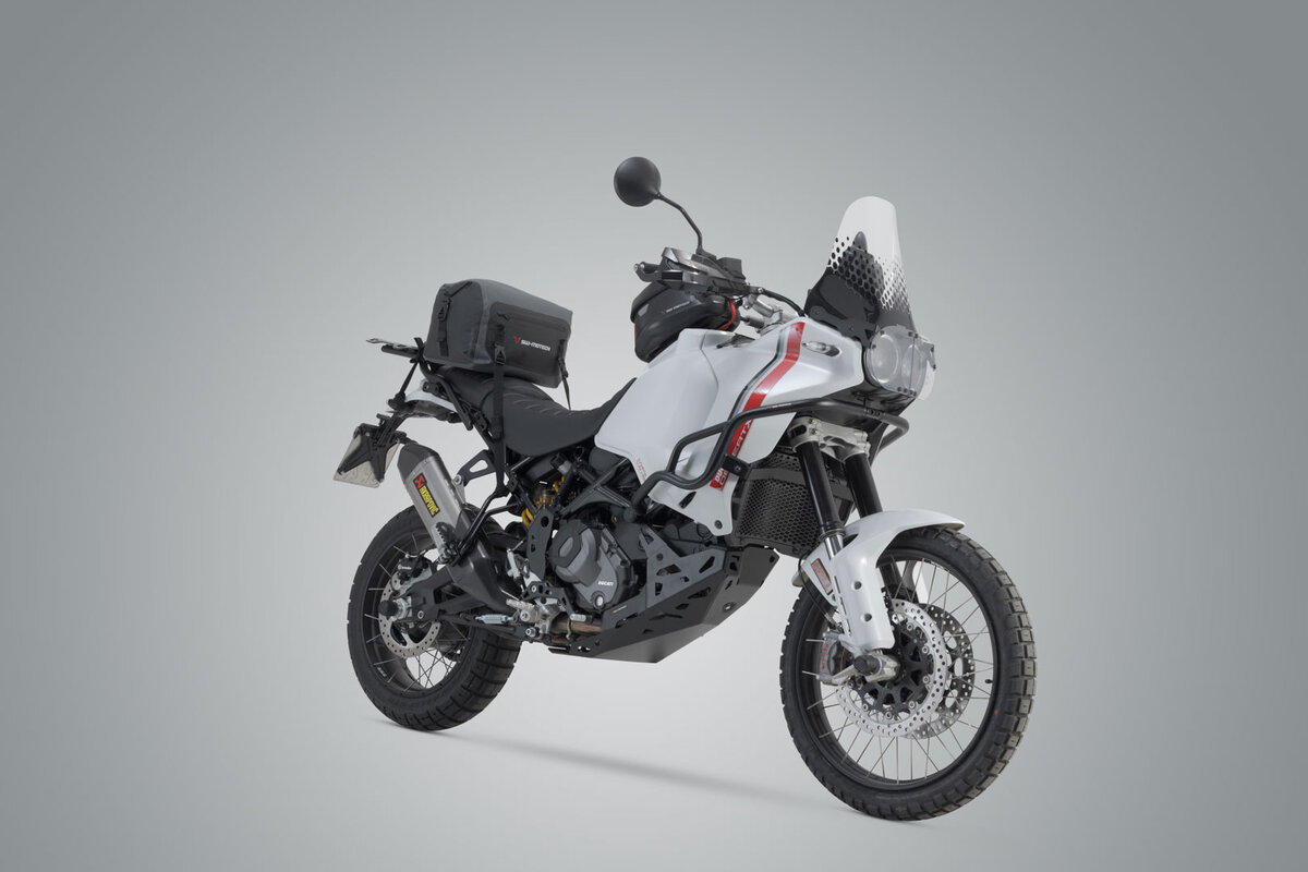 Drybag 180 achtertas voor Aprilia ETV 1200 Caponord, zwart/grijs - SW Motech