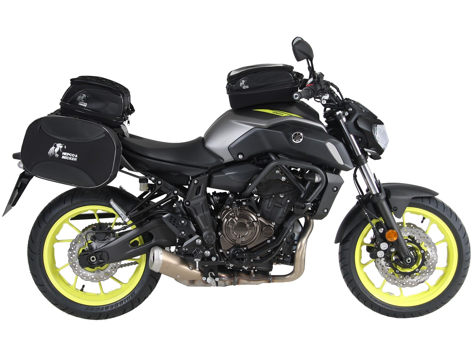 C-Bow zijdrager antraciet voor Yamaha MT-07 (Bj.18-) Hepco & Becker