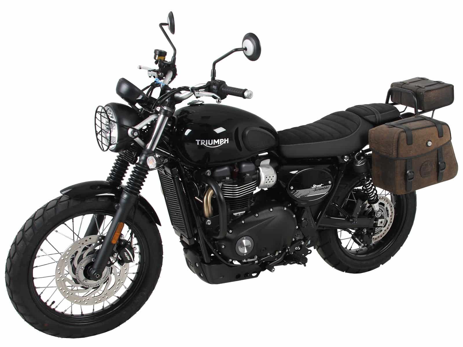 Buisvormige bagagedrager topkoffer zwart voor Triumph Street Srcambler / Scrambler 900 (17-)