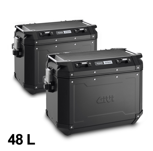 Givi aluminium zijkofferset Trekker Outback 48L zwart Monokey