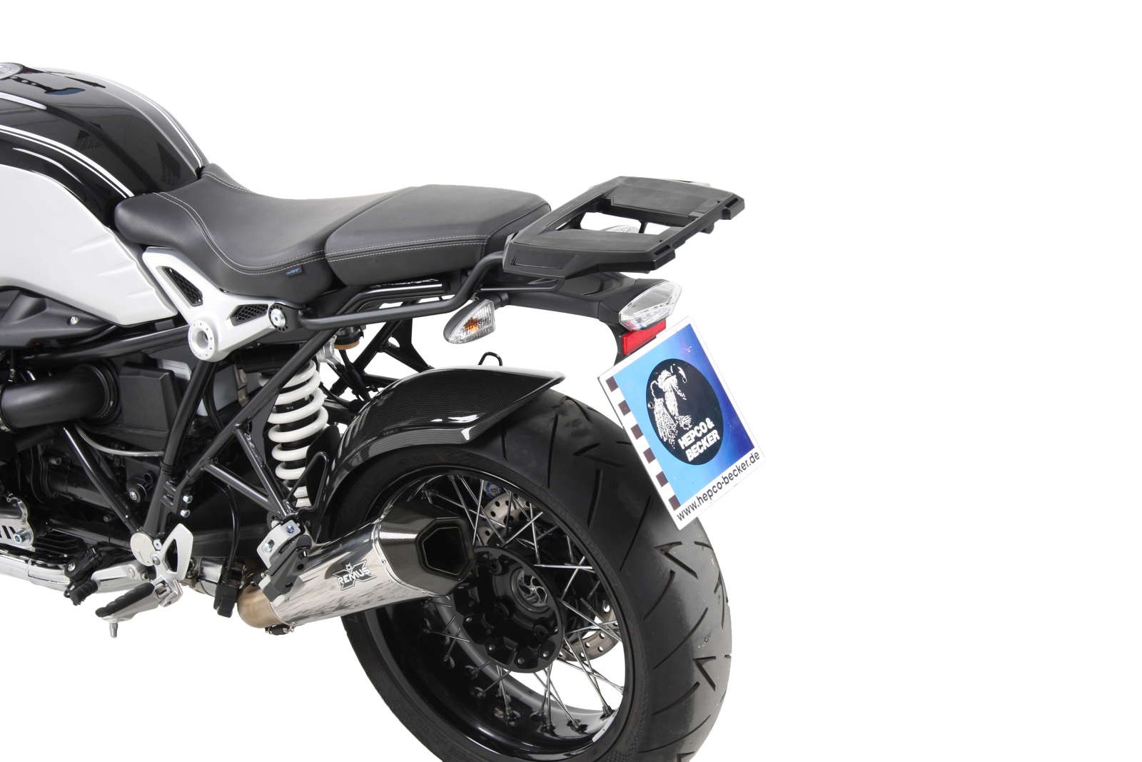 Alurack topkoffer zwart voor BMW R nineT (14-16) Hepco & Becker