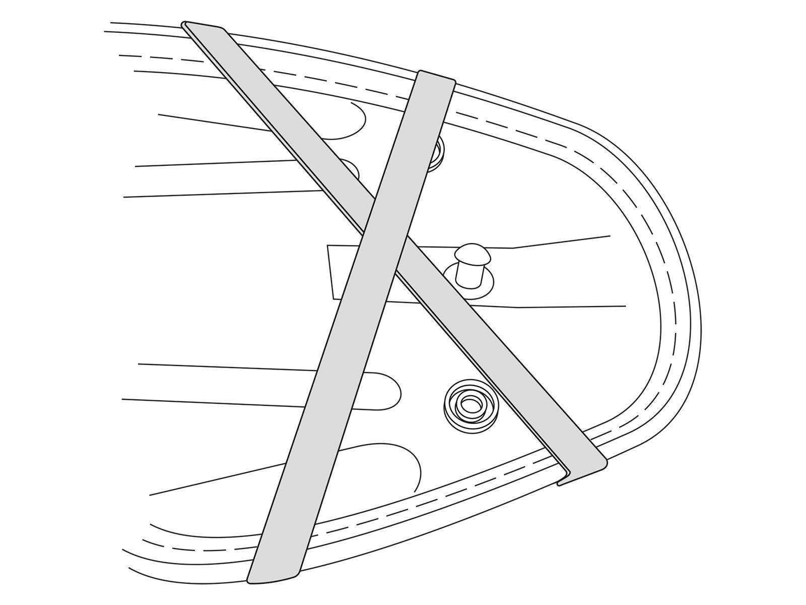 Seatpad Basisset incl. tegenhouder (vergrendeleenheid) Hepco & Becker