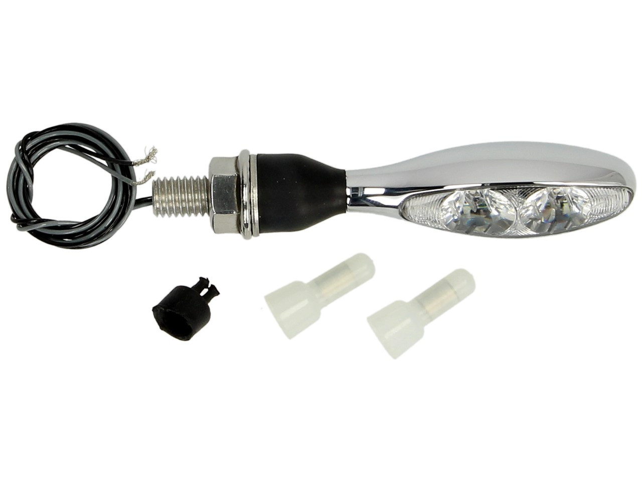 Kellermann indicator, Micro 1000 Extreme, staal, LED, V/H, L/R, 12 V, glanzend chroom, M8x20