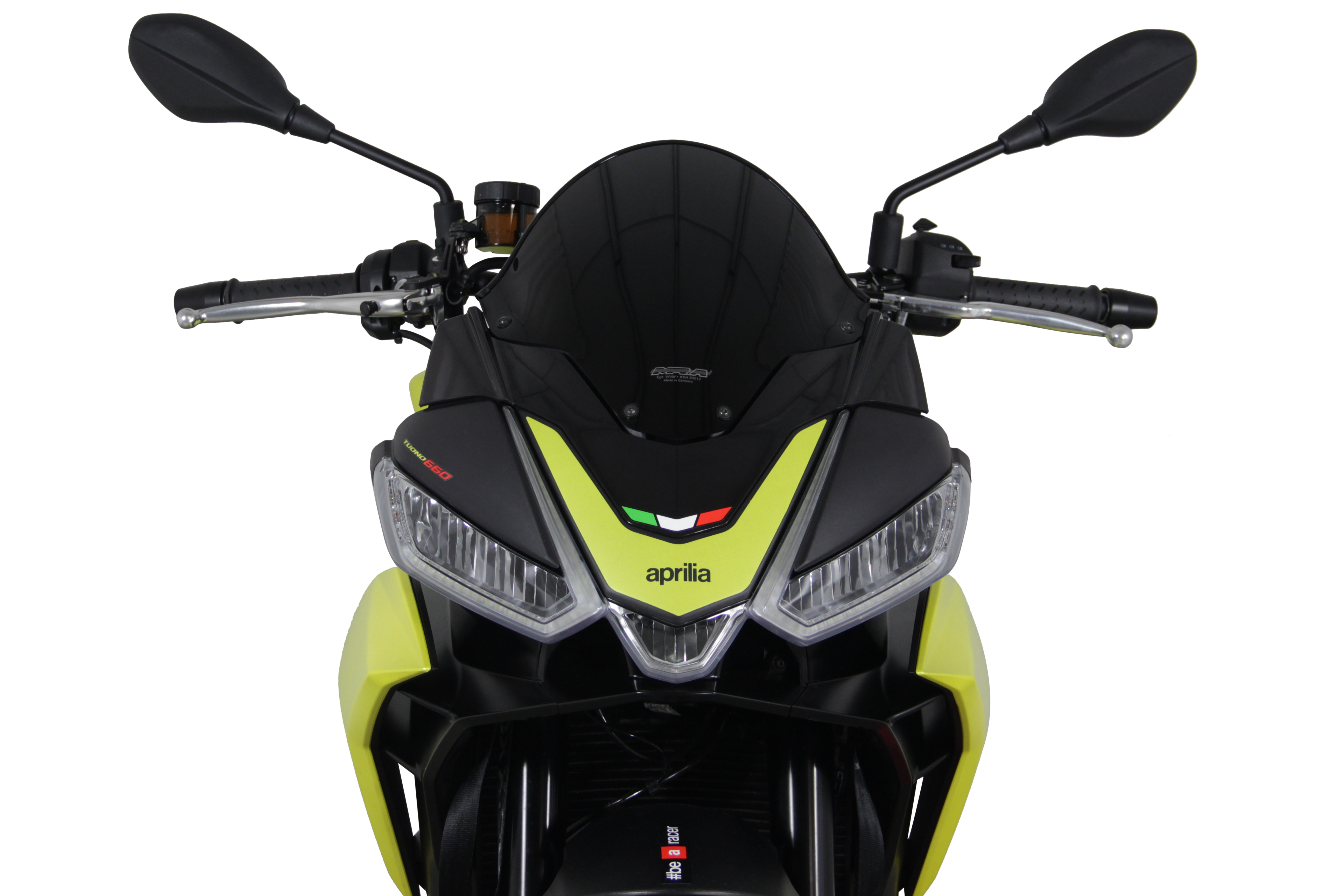 MRA Originele voorruit "O" zwart Aprilia Tuono 660 / V4 Factory (21-)