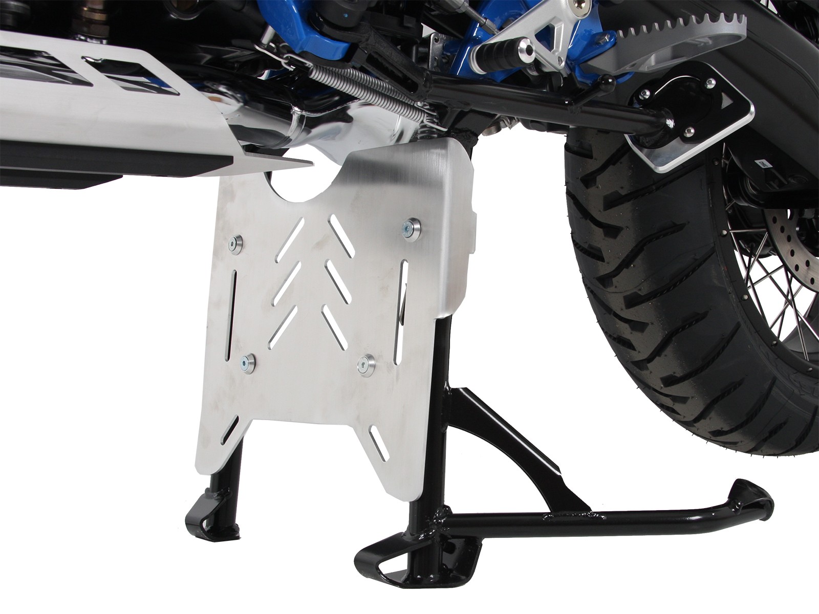 Aluminium beschermplaat voor originele hoofdstandaard voor BMW R 1250 GS (19-23) Hepco & Becker