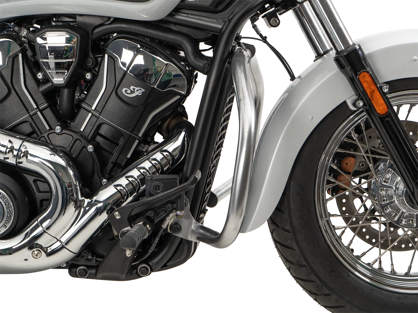 Chroom motorbeschermer voor Indian Sport Scout 1250 (25-) Hepco & Becker