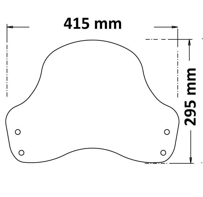 Laag windscherm voor BMW R nineT Urban G/S (21-23), zwaar getint