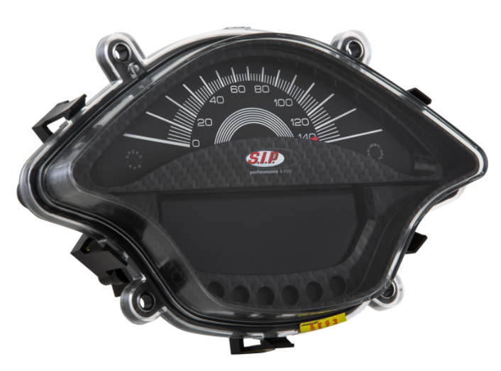 Toerenteller/snelheidsmeter voor Vespa Primavera/Sprint 50-150cc 2T/4T AC, carbon look