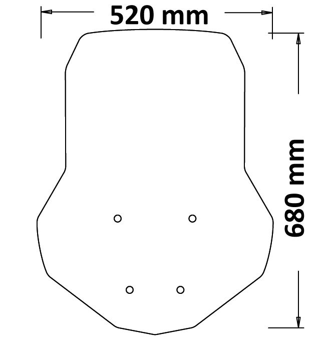 Middelhoog windscherm helder met zeefdruk voor Aprilia SR GT 125 / 200