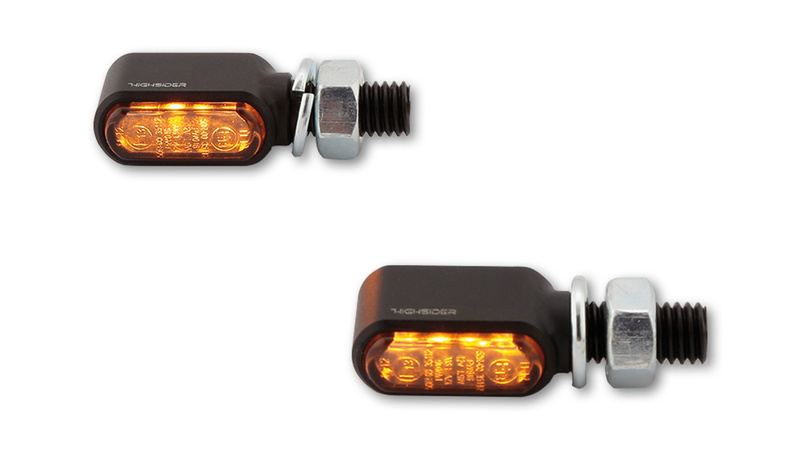 HIGHSIDER Pro Little Bronx LED Knipperlichtbehuizing Zwart / Lens Rookgrijs (Paar), Voor & Achter