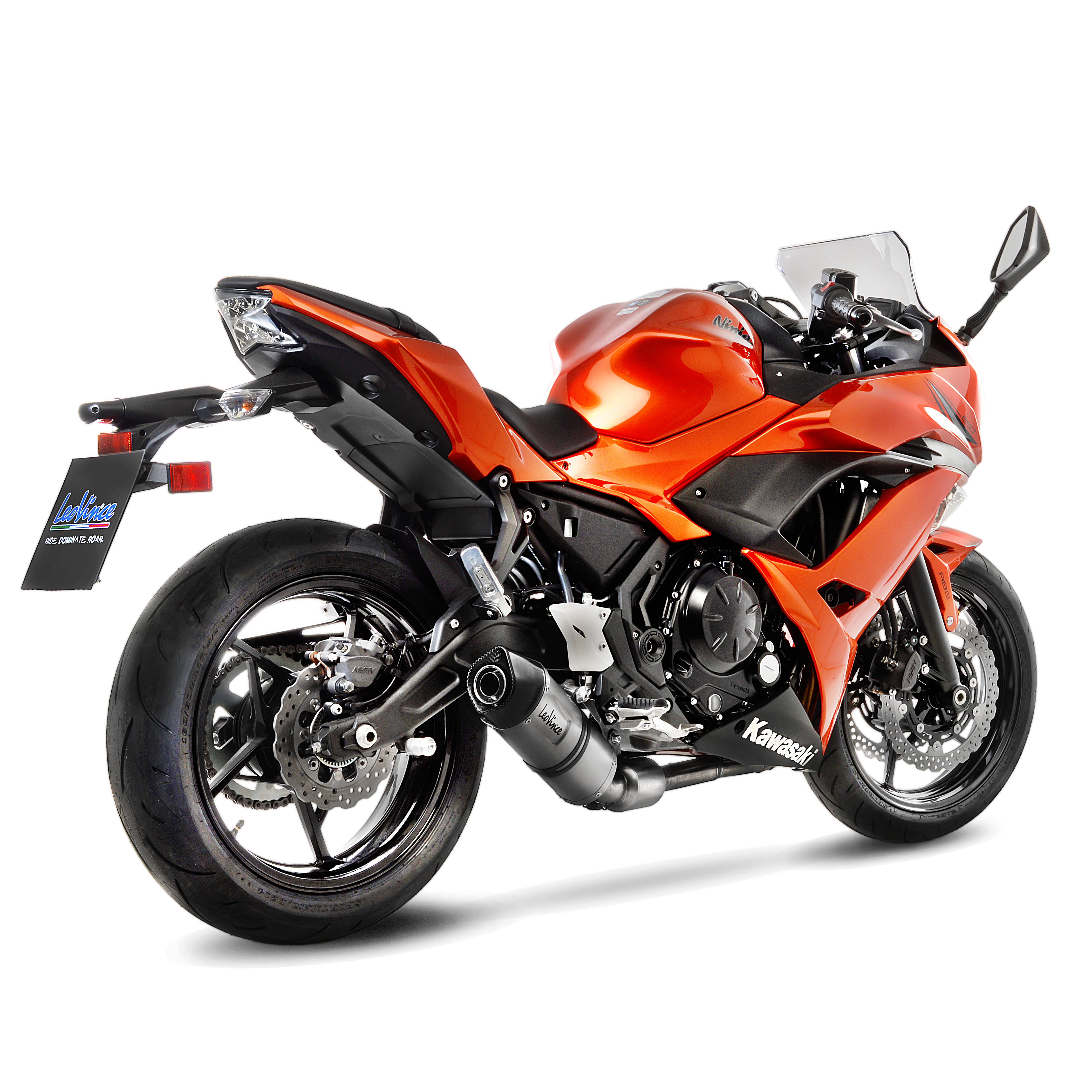 LeoVince uitlaatsysteem SBK LV One Evo 2, roestvrij staal, compleet systeem voor Z 650 / Ninja 650 (Bj.17-19)