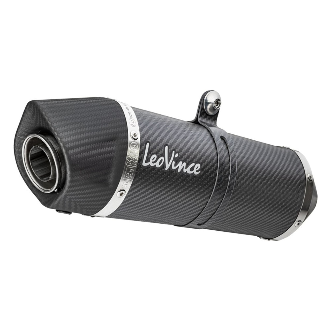 LeoVince uitlaatsysteem LV One Evo voor BMW F 700 GS /F 800 GS, carbon, slip on, E-certificaat