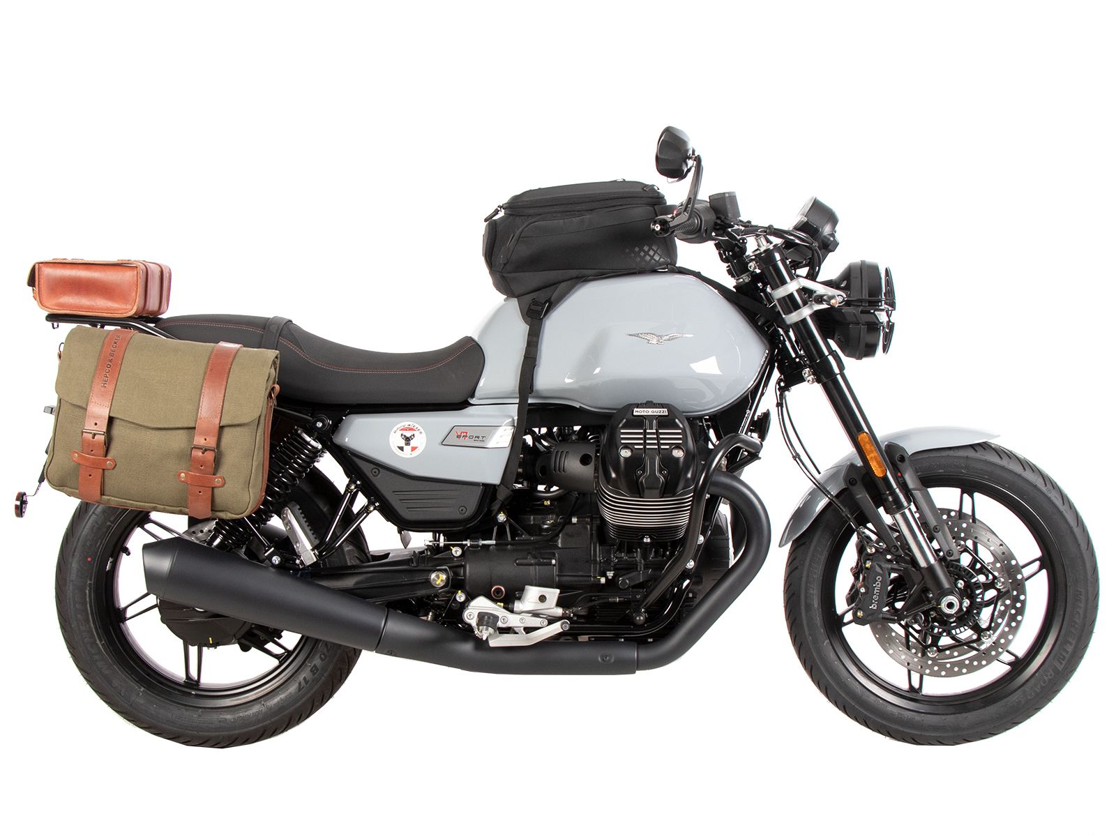 Buisvormig bagagerek zwart voor Moto Guzzi V7 850 Sport (25-) Hepco & Becker