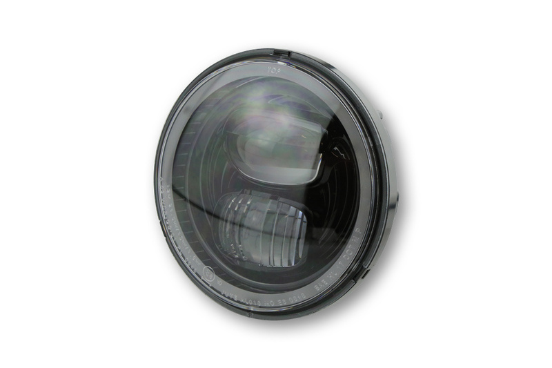 HIGHSIDER pro 5 3/4 inch Koplampinzetstuk type 7 LED Zwart Met parkeerlichtring, Rond, E-Gepr
