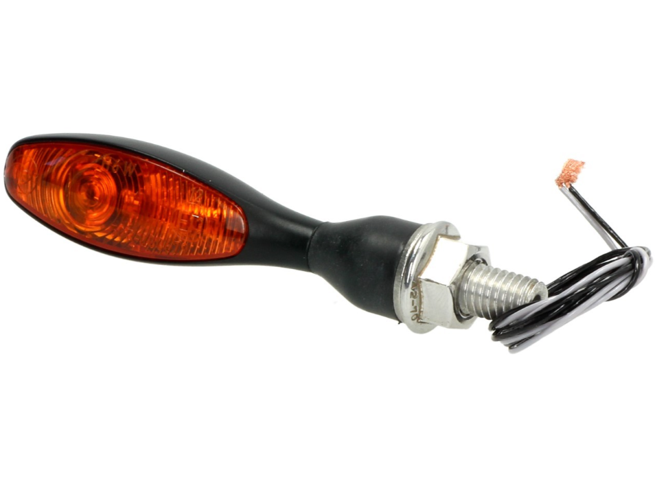 Kellermann indicator, Micro 1000 Halogeen, staal, halogeen, HR/HL, 12 V, 6 W, zwart satijn afwerking