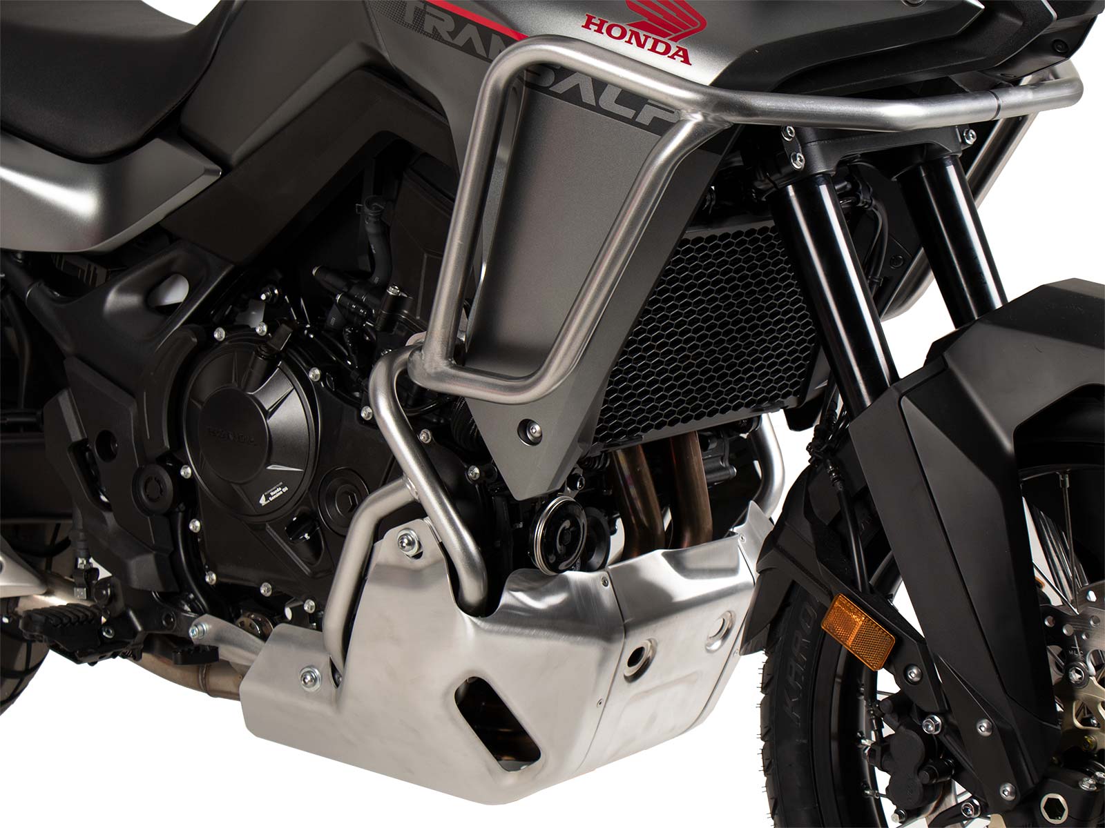 Zilveren tankbeschermbeugel voor Honda XL 750 Transalp / E-Clutch (25-) Hepco & Becker