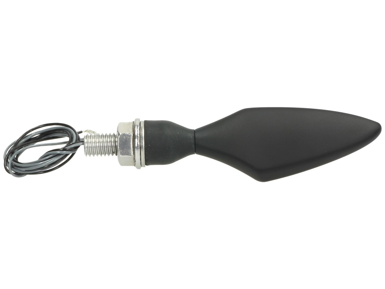 Kellermann-indicator, Rhombus Dark, staal, LED, VR/HL, 12 V, zwart gesatineerd, M8x20, E-keurmerk
