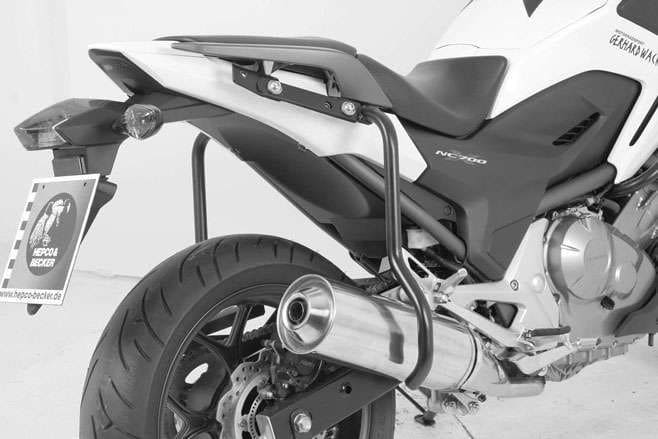 Achterbeschermbeugel zwart voor Honda NC 700 S (12-13) /750 S/DCT (14-20) Hepco & Becker