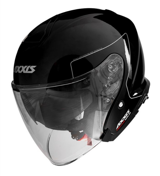 Axxis jethelm, Mirage SV Solid, glanzend zwart
