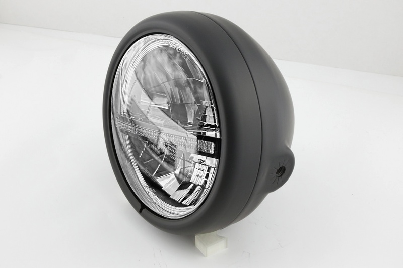HIGHSIDER pro 5 3/4 inch Koplamp Pecos Type 12 LED Zwart Zijmontage, Met TFL