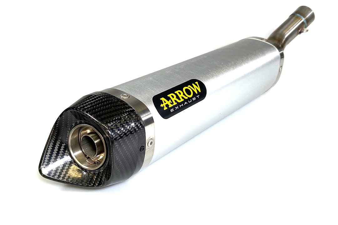 ARROW Auspuff THUNDER Alu mit Carbon-Endkappe Auspuff für Yamaha YZF-R125 2019- MT125 2019-