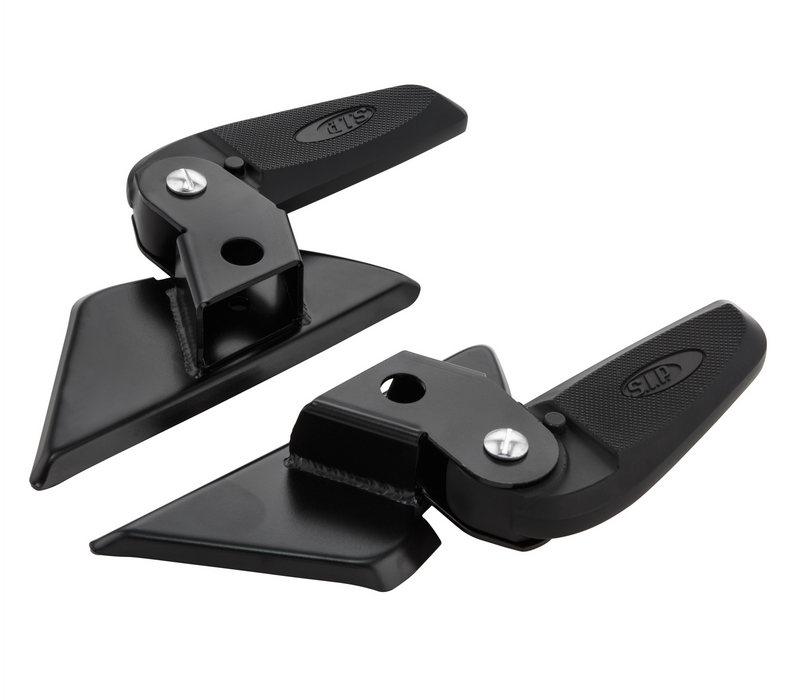 Voetsteunen rechts en links voor Vespa LX /LXV /S 50-150cc, zwart/zwart
