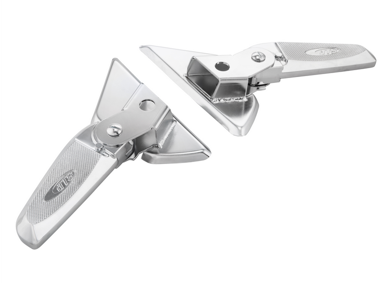 Voetsteunen rechts en links voor Vespa LX /LXV /S 50-150ccm, chroom/chroom
