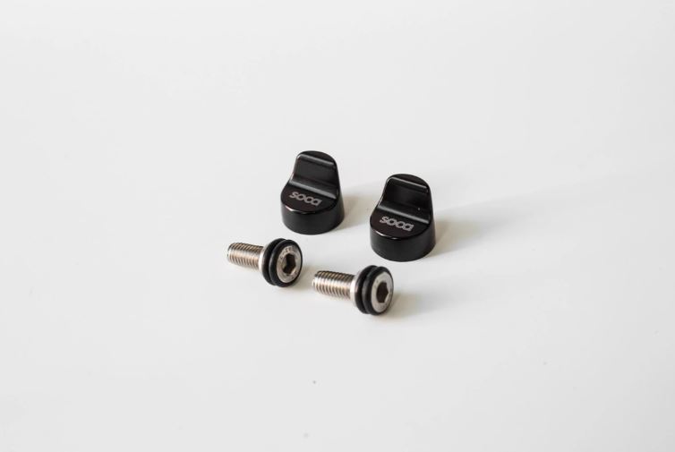 Spiegelgatdeksel links & rechts SOCA voor Vespa Primavera/Sprint/Elettrica 50-150cc, zwart
