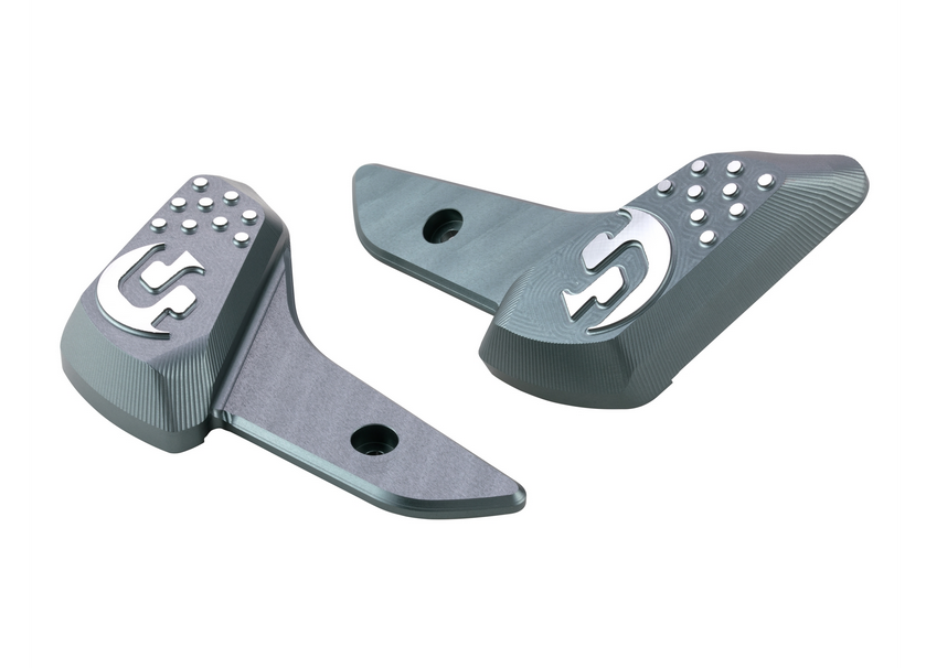 Voetsteunen rechts en links voor Vespa Primavera /Sprint 50-150cc 2T/4T AC, mat grijs