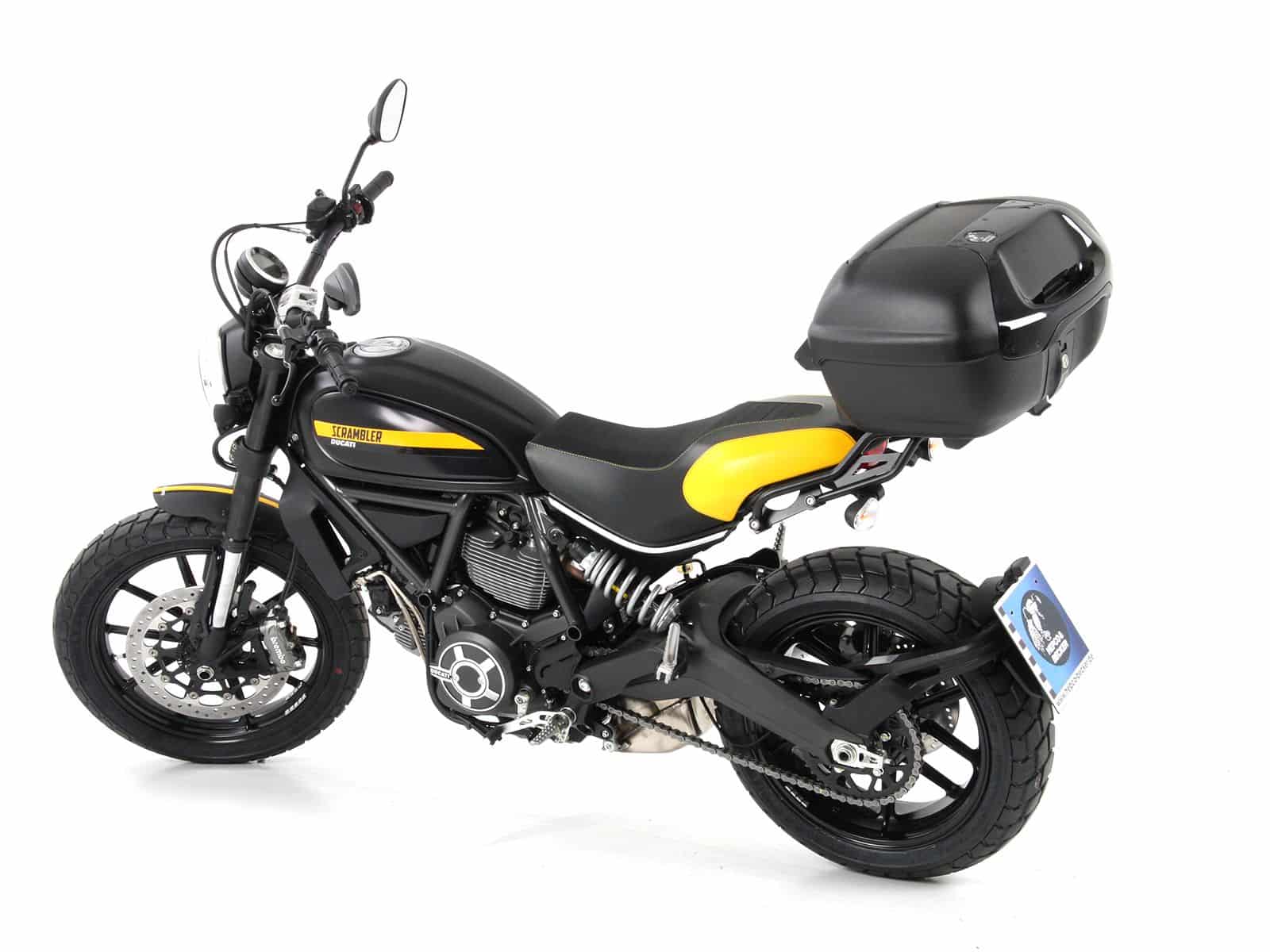 Aluminium topkoffer zwart voor Ducati Scrambler 400 Sixty2 (16-20) Hepco & Becker