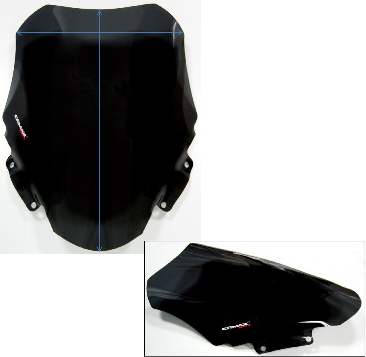 Windscherm ERMAX Sport Touring voor Piaggio MP3 300 / SPORT HPE (19-), getint/lichtzwart