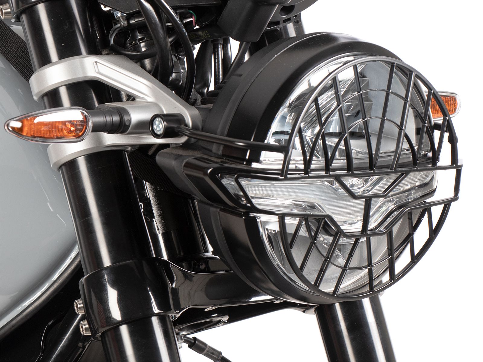 Lampbeschermer zwart voor Moto Guzzi V7 850 Sport (25- ) Hepco & Becker