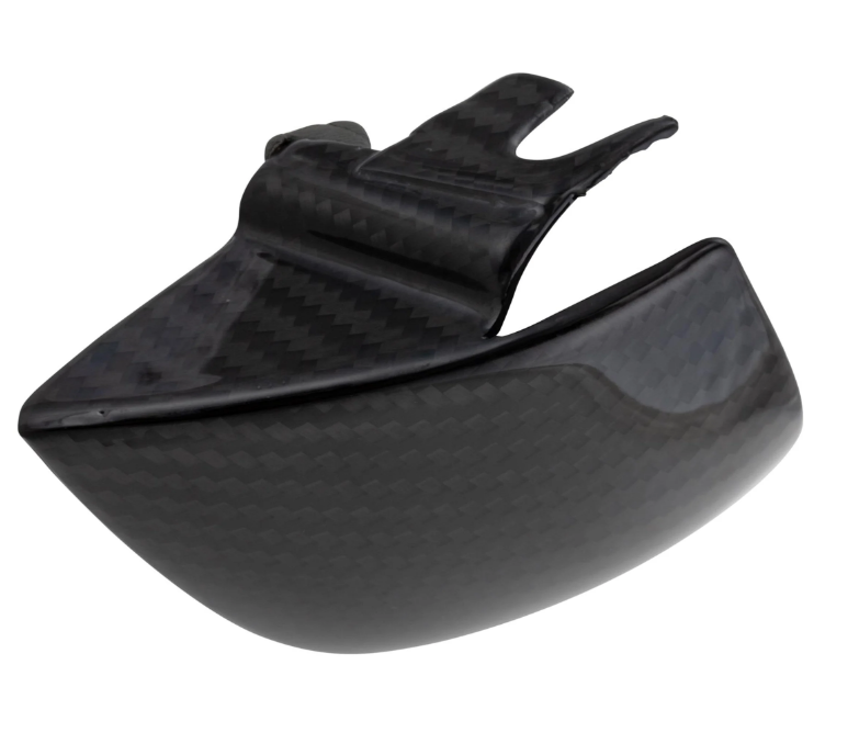 Eindstuk onderzijde rechts voor Vespa Primavera/Sprint 50-150ccm 2T/4T AC, Carbon