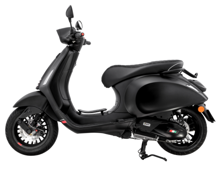 Connector mono slot buis been schild zwart mat voor Vespa Primavera/Sprint 50-150ccm