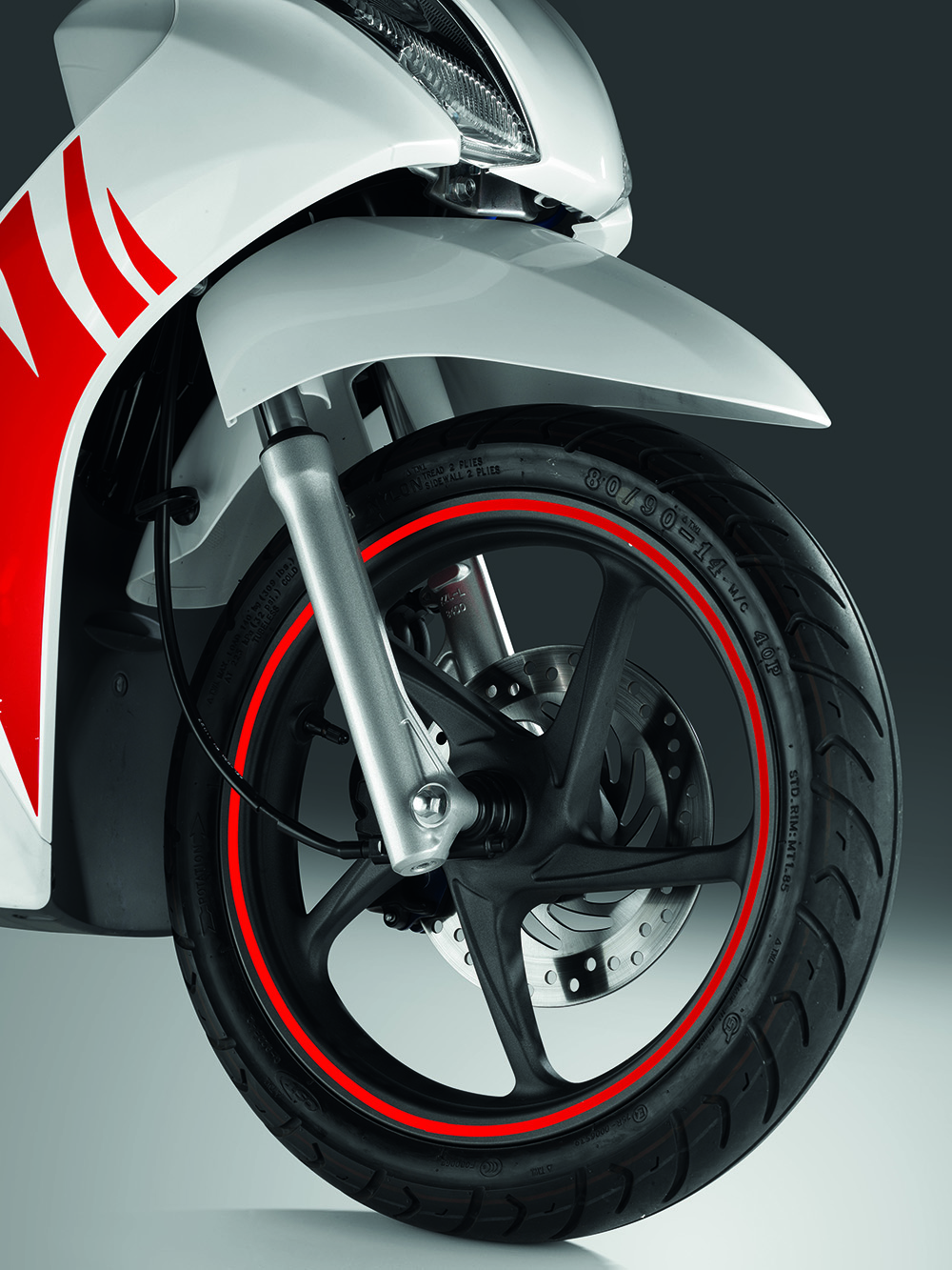 Originele Honda PCX/ Vision50/ Vision110 velgsticker set rood