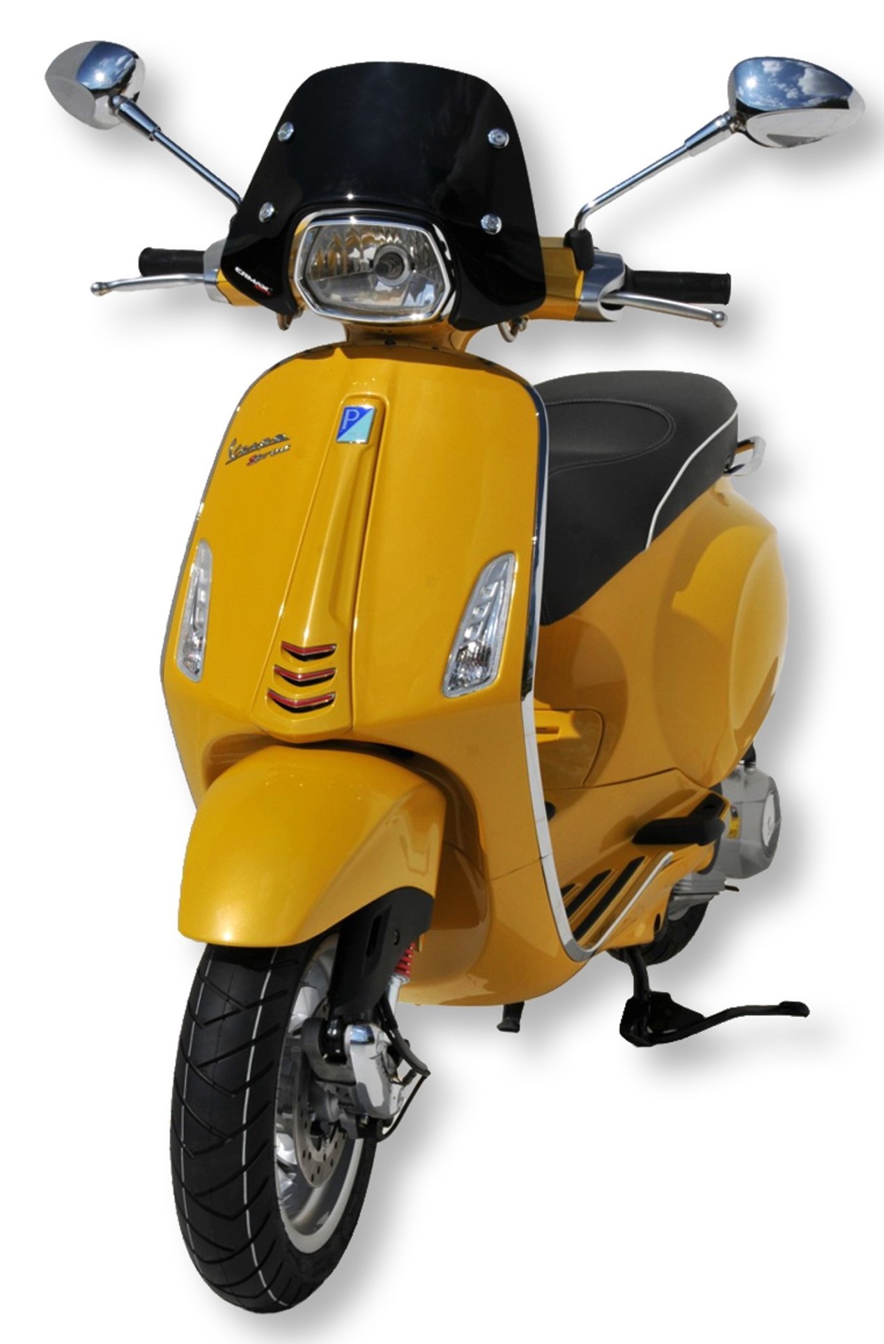 Windscherm ERMAX Piccolo H 300 mm voor Vespa Sprint 50-150cc 2T/4T, getint/lichtzwart