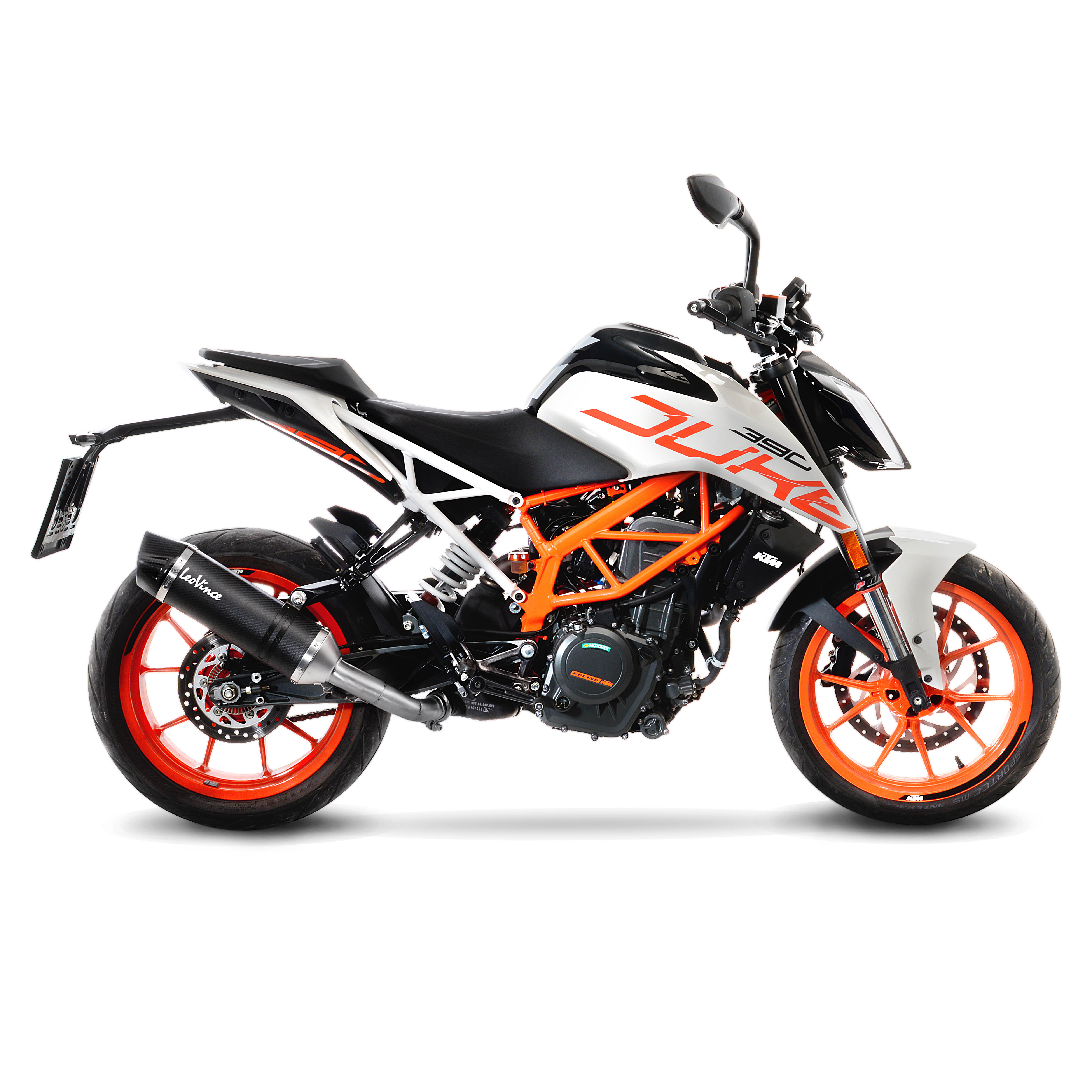 LeoVince uitlaatsysteem SBK LV One Evo 2, carbon, slip on voor KTM Duke / RC (Bj.17-19)