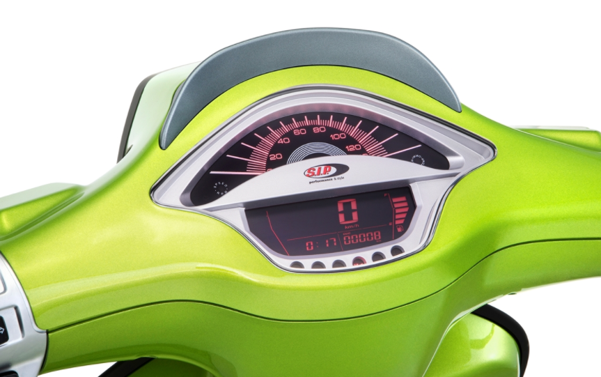 Toerenteller/snelheidsmeter voor Vespa Primavera/Sprint 50-150cc 2T/4T AC, zilver