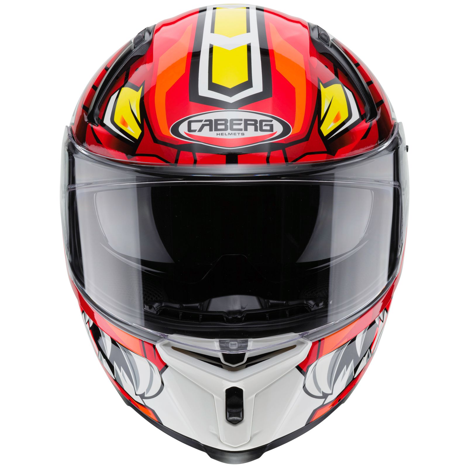 Caberg Helm Avalon Giga, wit/rood-geel