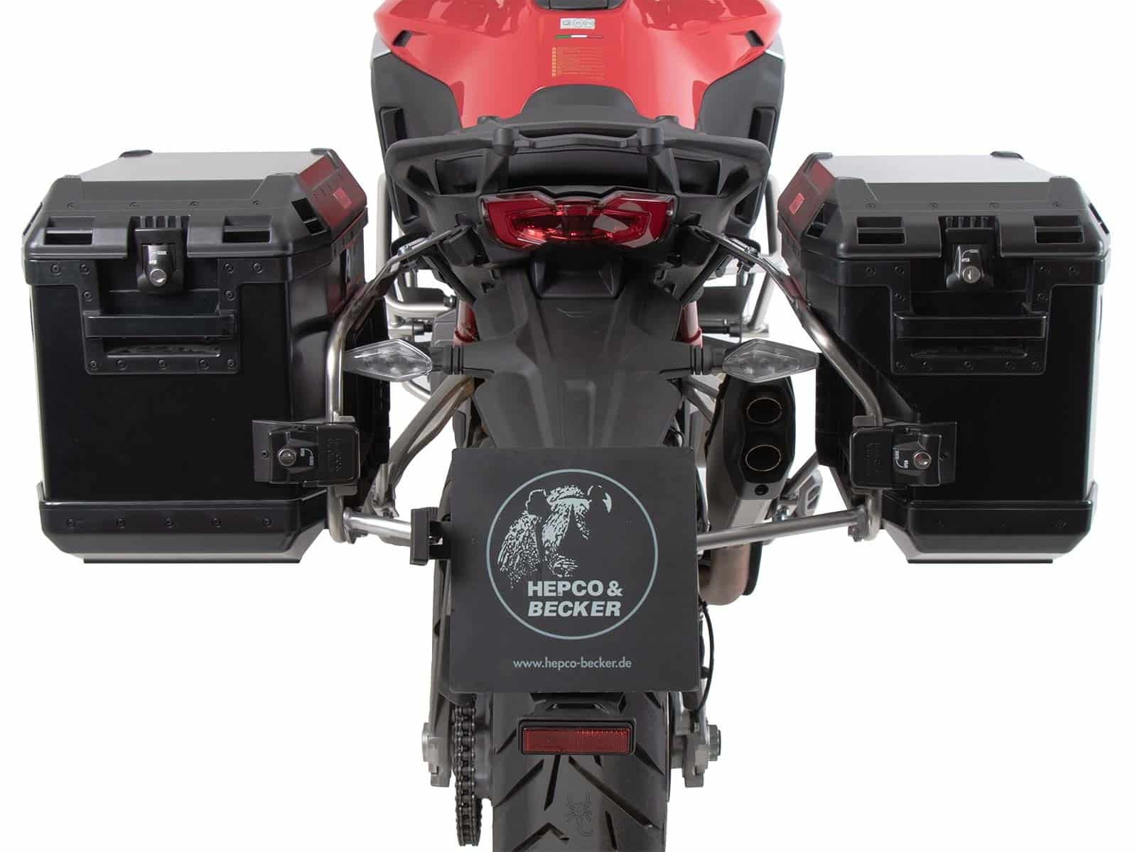 Kofferdragerset Cutout incl. kofferset Xplorer Cutout zwart voor Ducati Multistrada V4 /S (25-)