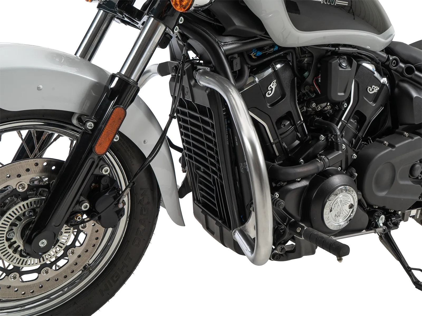 Chroom motorbeschermer voor Indian Sport Scout 1250 (25-) Hepco & Becker