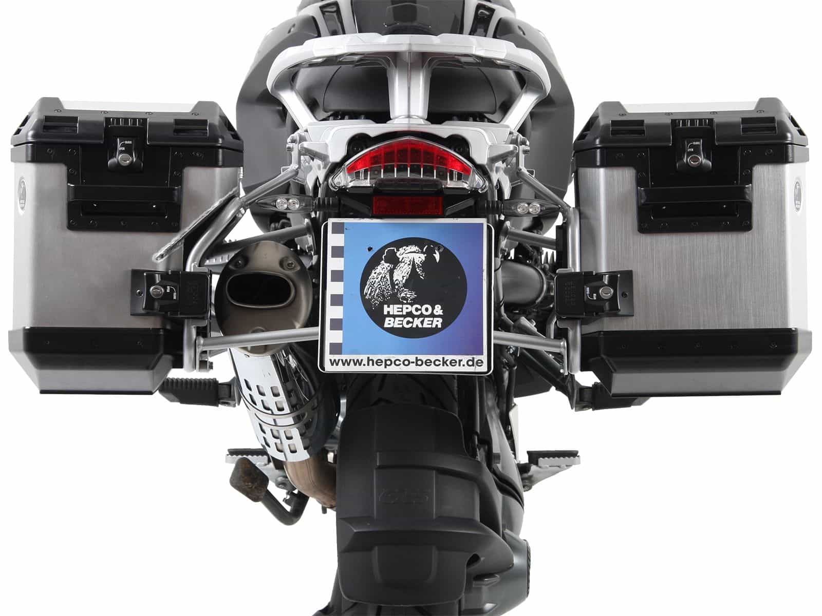 Kofferdrager set Cutout drager incl. kofferset Xplorer Cutout zilver voor BMW R 1200 GS /Adventure (-13)