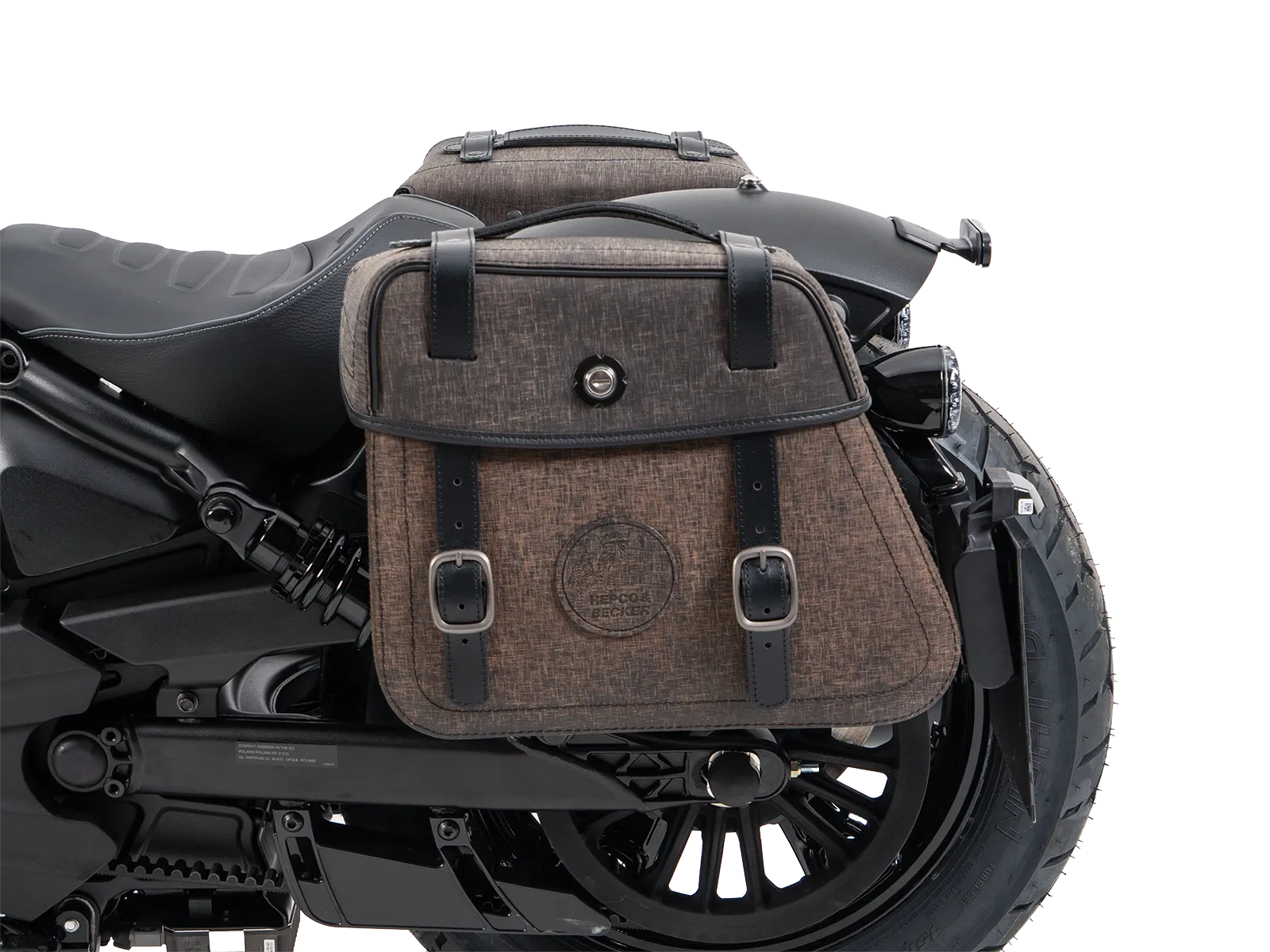 Kniptassenset bruin incl. houder voor Indian 101 Scout 1250 (25-) Hepco & Becker