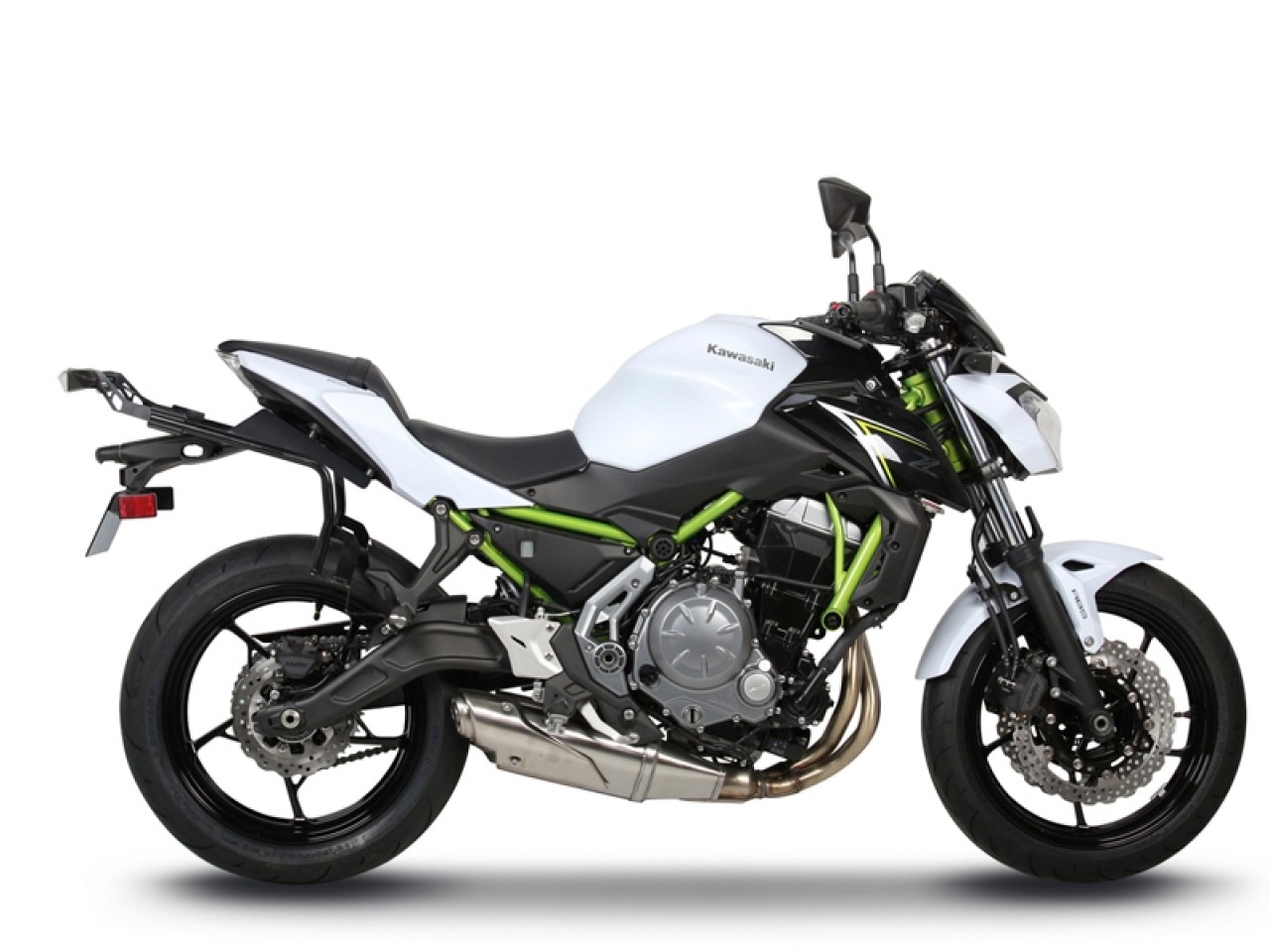 Shad zijkofferhouders 3P-systeem, zwart gelakt, voor de Kawasaki Ninja 650 / Z 650 (17-)